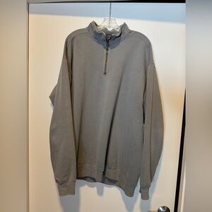 Men's Gray Quarter-Zip Sweater